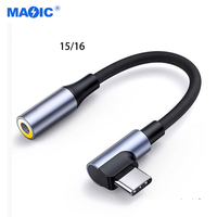 Adaptateur audio Type-C en alliage d'aluminium OEM avec DAC numérique, convertisseur USB-C vers prise jack 3,5 mm femelle et câble tressé auxiliaire