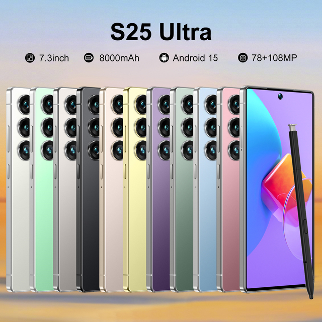 TopTier S25 Ultra Mobile Phone Full Screen Design Big Screen Experience Cheap Price