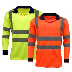 Camisetas de seguridad para el trabajo, ropa de algodón 100% personalizada, naranja - Product Image 1