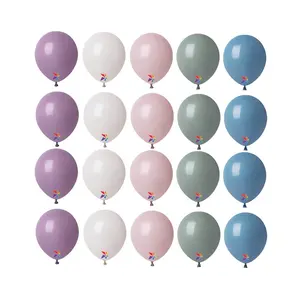 100件12英寸2024新产品黄昏粉彩圣诞生日快乐婚礼情人节派对装饰品乳胶气球