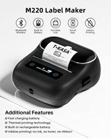 Impresora de Etiquetas Térmica Phomemo M220 de 3 Pulgadas, Máquina para Hacer Etiquetas, Impresora de Etiquetas Adhesivas para Códigos de Barras/Direcciones/Nombres/Pequeñas Empresas