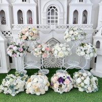 Nouveauté Boules de table de décoration de mariage Boule de fleurs artificielles Boule d'hortensia fleurs de soie