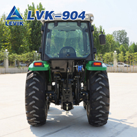 Tracteur à roues haute performance 90 CV 4x4 EPA avec attelage 3 points et semoir pour terres agricoles, pépinières et jardins