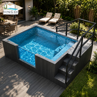 Piscine hors-sol portable en fibre de verre Fresh Inspiration pour l'été, jacuzzi spa personnalisé pour amis, structure extérieure