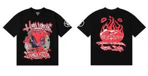 C1329 <span class=keywords><strong>T</strong></span>-<span class=keywords><strong>Shirt</strong></span> Unisex in <span class=keywords><strong>Cotone</strong></span> di <span class=keywords><strong>Alta</strong></span> <span class=keywords><strong>Qualità</strong></span>, Lavata e Invecchiata, con Stampa alla Moda - Product Image 3