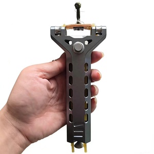 onde de chasse professionnelle en acier inoxydable, poignée en bois, catapulte, tir de sport de plein air pour adultes / Tir