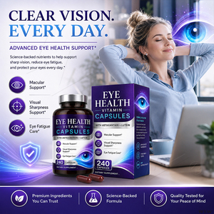 Cápsulas de Vitaminas para la Salud <span class=keywords><strong>Ocular</strong></span> al por Mayor, Antioxidantes, Astaxantina y Luteína, Suplemento Nutricional <span class=keywords><strong>Ocular</strong></span> Diario para Usuarios de Pantallas - Product Image 1