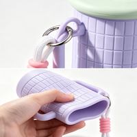Nuevo Vaso de Silicona 2026 con Pajita de Aprendizaje, Funda Protectora y Cordón, 250ml, Reutilizable, Seguro para Agua Hirviendo, Diseño para Beber Directo