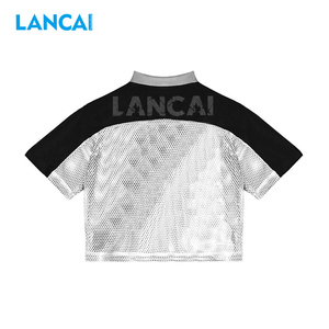 2026 Custom Sublimated Printing Streetwear Trendy Football <b>Shirt</b> Embroidery Design Mesh Crop National Team Fans Football Jersey - Product Image 2