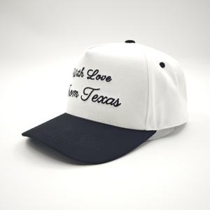 Gorra de Béisbol de Cinco Paneles con Letra Bordada en 3D de Dos Tonos, Logotipo Bordado Personalizado, Gorra de Algodón Estilo Dad Hat - Product Image 1