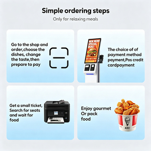New OEM Interactive Self-Service Mall <b>Printing</b> Prefab Food Coffee Kiosk Stand Self Service Ordering Touch Screen Payment Kiosks - Product Image 4
