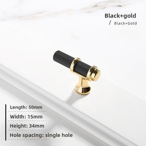 ZERUN kenop pintu garis kabinet lemari pakaian kamar tidur lemari dapur pegangan berbentuk T aluminium Aloi gaya sederhana Modern - Product Image 3