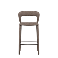 Chaise de bar entièrement rembourrée, nouveau design, vente en gros d'usine, avec repose-pieds en métal pour la maison, l'hôtel, le café