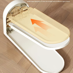 Scarpiera Pieghevole per Ingresso di Casa con Scomparti Regolabili <span class=keywords><strong>Salvaspazio</strong></span> al 50% Organizzatore Adatto per Tacchi Alti e <span class=keywords><strong>Scarpe</strong></span> Basse Lavorazione in Canna/Rattan - Product Image 5