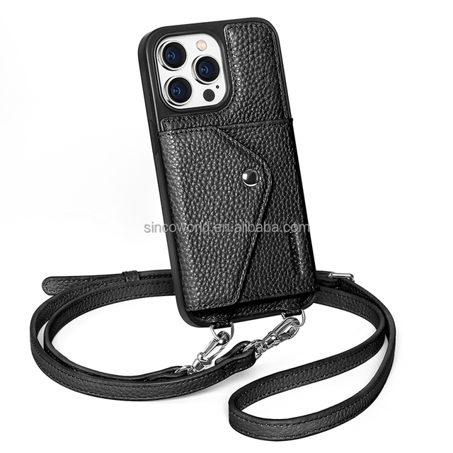 High Quality Custom Business Crossbody Leather Phone Case Mobile Phone Case for Men and Women