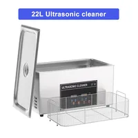 Nettoyeurs à ultrasons 220V avec prise EU pour pièces de modélisme 3D et pièces automobiles, machine de nettoyage à ultrasons avec réservoir de 22L, chauffage et minuterie