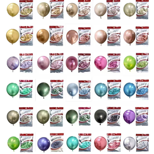 Ballons en latex métallisé chromé de <span class=keywords><strong>12</strong></span> pouces d'épaisseur en forme d'ours en peluche pour décorations de fête d'anniversaire, vente en gros, minimum 100 pièces emballées individuellement - Product Image 4