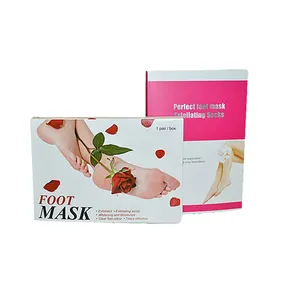 Bio Peeling Fuß Masking Socken Peel Lavendel Kollagen Fuß maske Benutzer definierte Großhandel Taiwan Erwachsene Silikon Socke Fußpflege