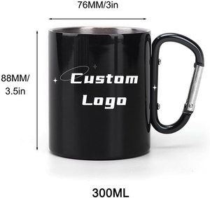 Wholesale Custom LOGO Camping <b>Mugs</b> <b>Climbing</b> Travel Camping Outdoor Trip Stainless Steel <b>Mugs</b> Carabiner <b>Mug</b> With Buckle - Product Image 3