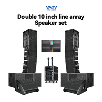 Système de sonorisation professionnel avec enceintes line array doubles de 10 pouces, enceintes line array pour extérieur, enceintes line array