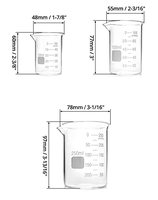 Béchers gradués en verre borosilicate à faible profil de 50 ml/100 ml/250 ml/500 ml/1000 ml