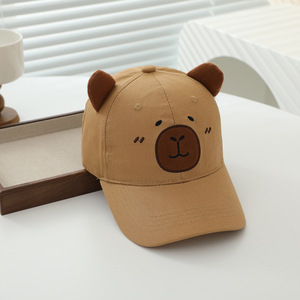 Nieuwe Mode Cartoon Schattige Capibara Petten Zonwerende Baseballpetten Verstelbare Braak Hoed Buiten Reizen Platte Pet Voor Kinderen - Product Image 3