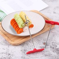 Gratis Monster Komkommer Scroller Groenten & Fruit Spiral Twist Mes Roestvrij Staal Handmatige Spiraal Carving Tool