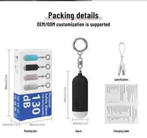 New 2024 GPS khẩn cấp tự vệ báo động Keychain an toàn quốc phòng móc chìa khóa Led an ninh Keychain cá nhân báo động cho phụ nữ - Product Image 6