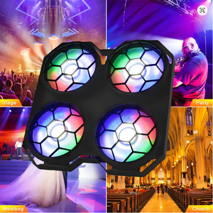 DJ ไฟดิ<span class=keywords><strong>ส</strong></span>โก้แบบ4ตาไฟ LED ไฟล้างได้, แสงไฟกระพริบเวทีเวทีไฟ<span class=keywords><strong>ส</strong></span>ำหรับงานเลี้ยงงานแต่งงานในโบ<span class=keywords><strong>ส</strong></span>ถ์การแ<span class=keywords><strong>ส</strong></span>ดงเต้นรำ - Product Image 6