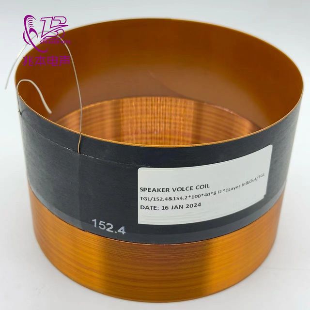 High Quality 152.4mm In&out Winding Glass Fiber High Temperature Resistant Copper Round Wire 6" Voice Coil Speaker Accessory