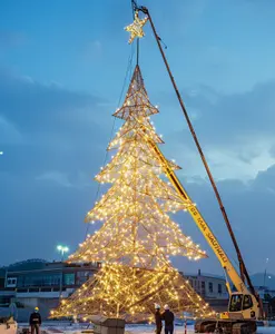 Luzes LED para árvore de Natal, simulação grande e luminosa para decoração de festivais de Natal, parque e shopping ao ar livre