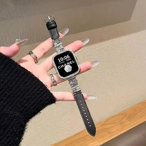 สายนาฬิกาหนังประดับเพชรอเนกประสงค์ | 14/18/20/22mm | เข้ากันได้กับ <span class=keywords><strong>Apple</strong></span>, Xiaomi, Huawei, redmi - Product Image 6