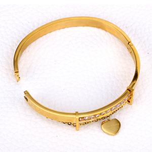 Brazalete de Cristal Asonsteel de Moda, Joyería de Alta Calidad, Brazalete Chapado en Oro Duro para Hombres y Mujeres - Product Image 3