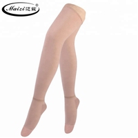 Chaussettes de compression anti-embolie à hauteur de cuisse Spandex Nylon Blend Circulation Support Sole Inspection Window Solid