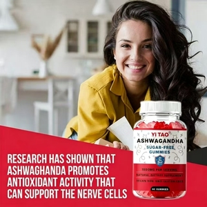 Suplemento de gomitas con extracto de Ashwagandha vegetariano de marca privada OEM ODM para mejorar el sistema inmunológico y apoyo a la salud en general. - Product Image 3