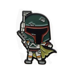 Özel çocuk toplayıcı yumuşak emaye iğne resmi tahsil emaye Pin Boba Fett Chibi emaye pimleri - Product Image 1