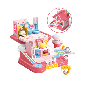 Jouet de maison pour animaux de compagnie à induction magnétique 3D HTL avec son, maison de poupée pour jeu d'imitation, jouet éducatif pour enfants avec lapin et <span class=keywords><strong>hamster</strong></span> - Product Image 6