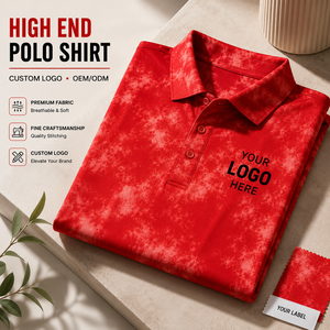 Polo de Alta Gama para Hombre, Manga Corta, Texturizado, Premium, Casual, con Logotipo Personalizado, Marca Privada, Fabricante OEM ODM - Product Image 1