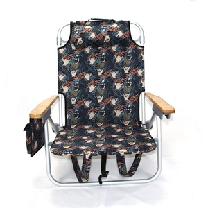 Aluminum Beach Chair Custom Portable Foldable Outdoor Furniture with <b>Backpack</b> Eco-Friendly for Park & School Use - Product Image 4