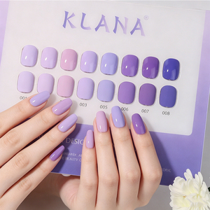 Newest Purple Gemstone Soild Gel <b>Nail</b> Polish <b>Set</b> Box 128 Colors TPO/HEMA FREE Purple Transparent Gel Polish OEM/ODM - Product Image 1