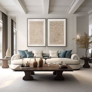 Art mural 3D, peinture à l'huile abstraite moderne, art mural artisanal pour chambre d'hôtel minimaliste, décoration intérieure - Product Image 6