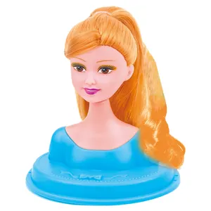 Cabeça de boneca para meninas, atacado, 6 polegadas, brinquedo para bebê, vestir-se, pente com cabelo