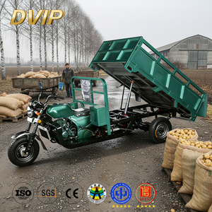 Tricycle motorisé à <span class=keywords><strong>essence</strong></span> avec benne basculante ouverte <span class=keywords><strong>pour</strong></span> le transport de marchandises et de passagers en vente - Product Image 1