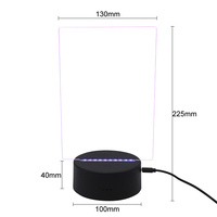 Tableau de Messages Acrylique Effaçable DIY LED, Cadeau, Stylo 3D, Tableau Mémo Acrylique Réinscriptible, Veilleuse LED Avec Stylo