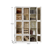 Armoire de rangement intégrée moderne et simple pour la maison, armoire pliable en plastique pour petit appartement, chambre à coucher, mobilier domestique général