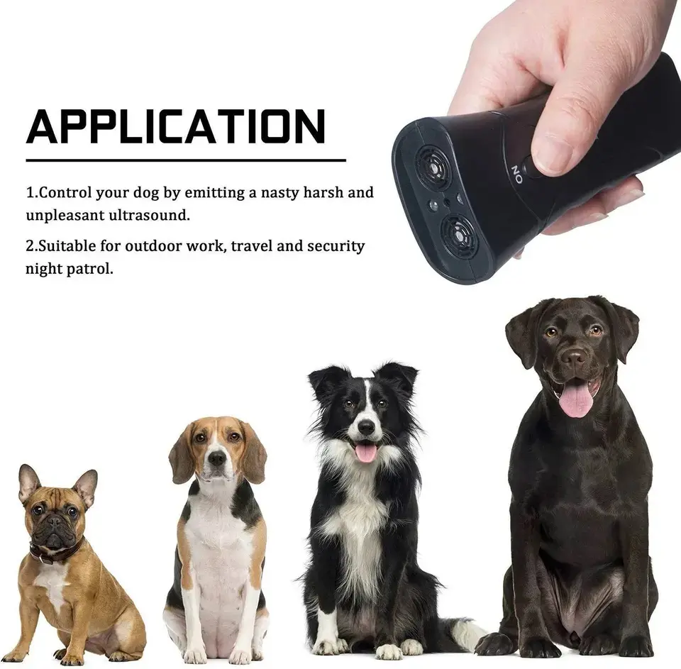 Répulsif d'animaux Dispositif de contrôle des aboiements de chiens Ultrasons Anti Fourmi Pest Handheld 2In1 Repelling Pest Private Label Products Pet