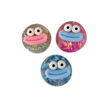 Nouveau jouet anti-stress souple en forme de boule de bonbons maltés à grands yeux et grande bouche ; rebond lent, autre matériau, pour les 14 ans et plus