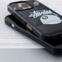 Vente en gros de coques de téléphone pour 16 Pro Max, marque Stusy, matériau PU, antichoc, style streetwear