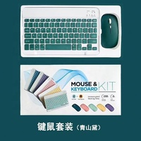 Combo de Teclado y Ratón Inalámbrico Moderno con Retroiluminación RGB en Colores Pastel, Resistente al Agua y a las Caídas, para Oficina en Casa, Económico