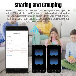 Interrupteur intelligent Zigbee 2,4 GHz Wi-Fi 1/2/3/4/6 voies, commande vocale <span class=keywords><strong>Alexa</strong></span> Google Home, pour contrôle sans neutre - Product Image 3